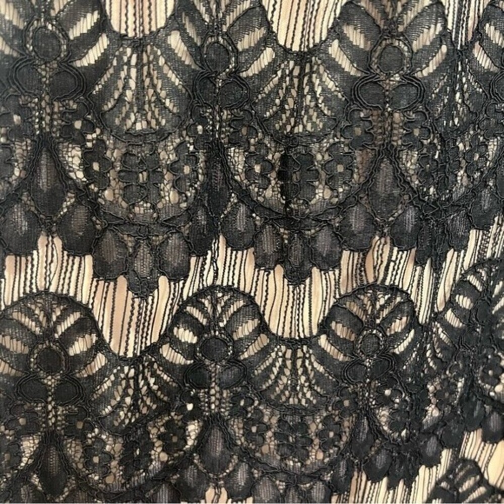 Black and nude lace shift dress size small - Picture 6 of 8